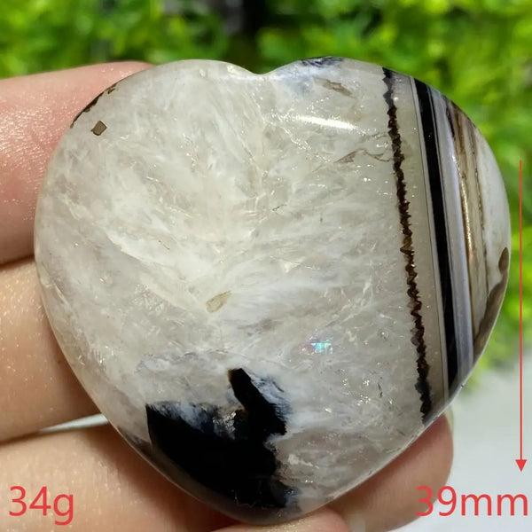 Black Agate Geode Heart-ToShay.org