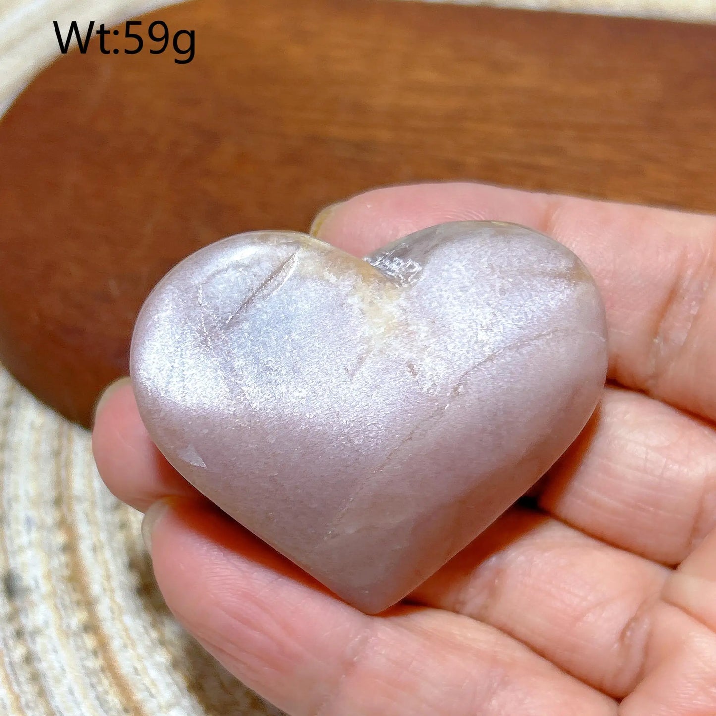 Orange Peach Moonstone Heart-ToShay.org