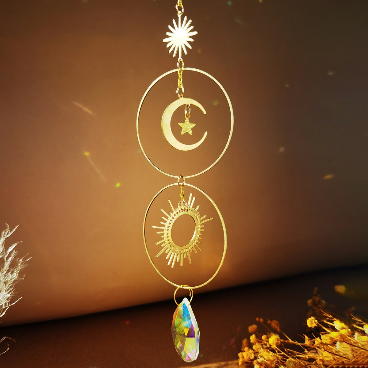 Sun Moon Crystal Sun Catcher-ToShay.org
