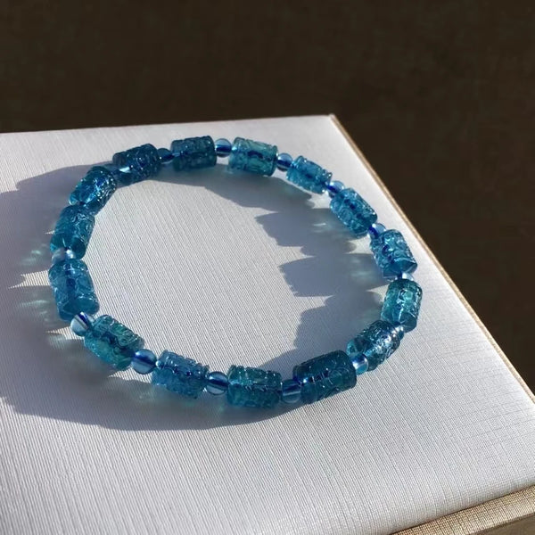 Blue Aquamarine Bracelet-ToShay.org