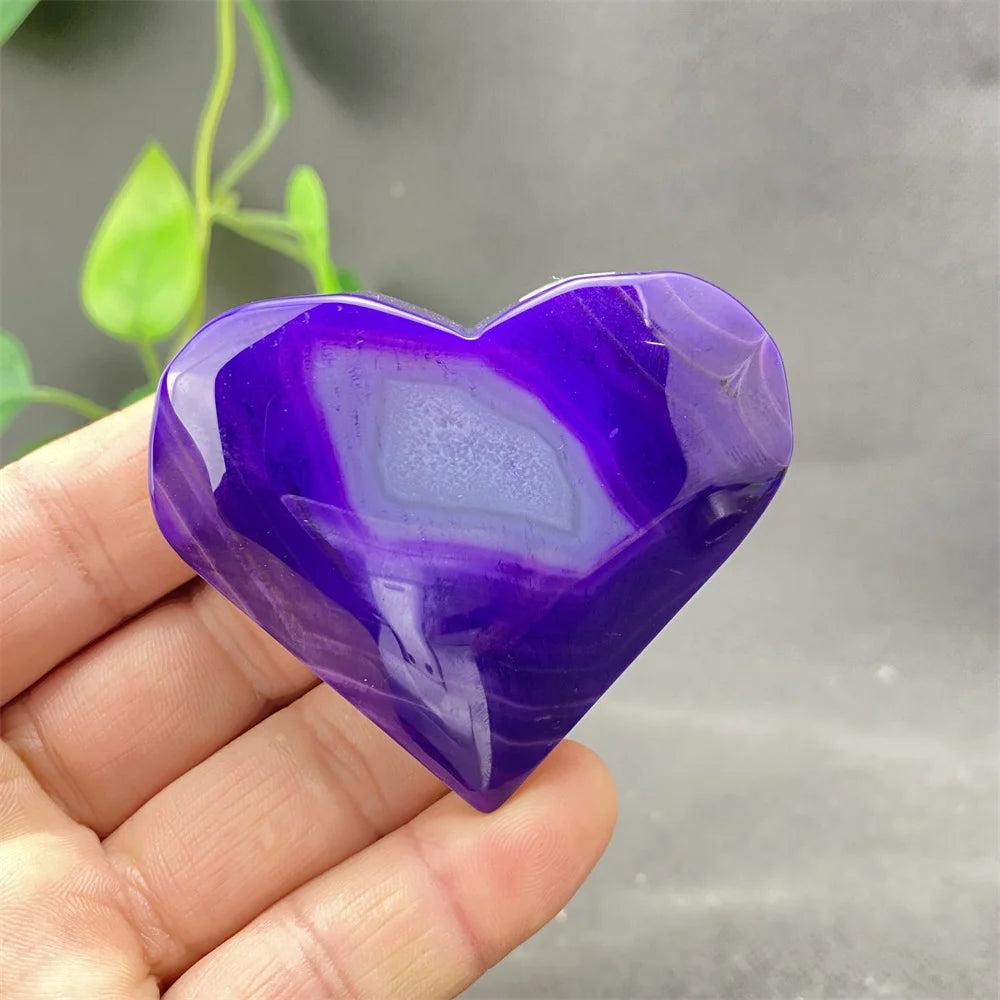 Purple Agate Palm Stones-ToShay.org
