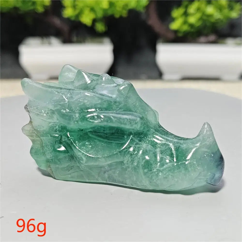 Rainbow Fluorite Dragon Skull-ToShay.org