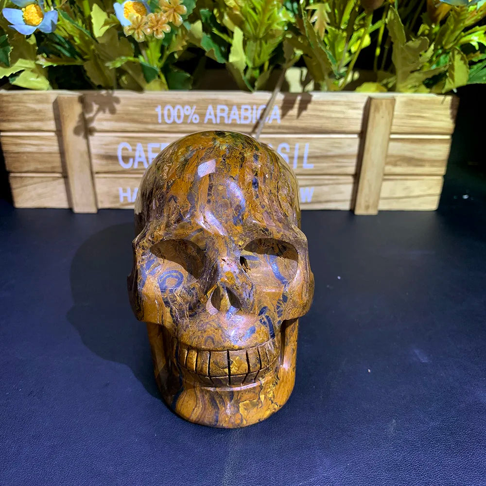 Yellow Tiger Eye Skull-ToShay.org