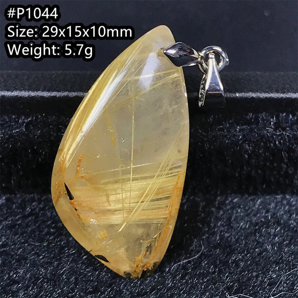 Gold Rutilated Quartz Pendant-ToShay.org