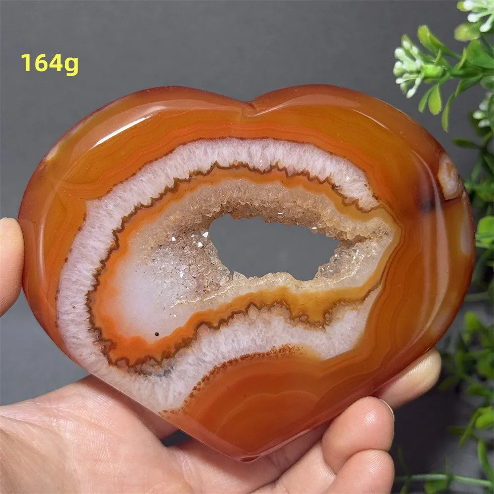 Red Agate Geode Heart-ToShay.org
