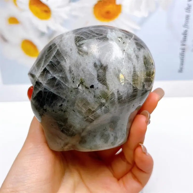 Grey Labradorite Alien Skull-ToShay.org