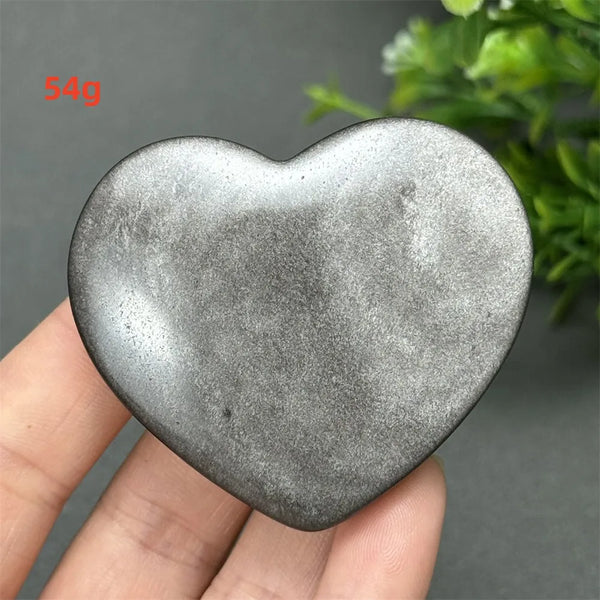 Silver Obsidian Quartz Heart-ToShay.org