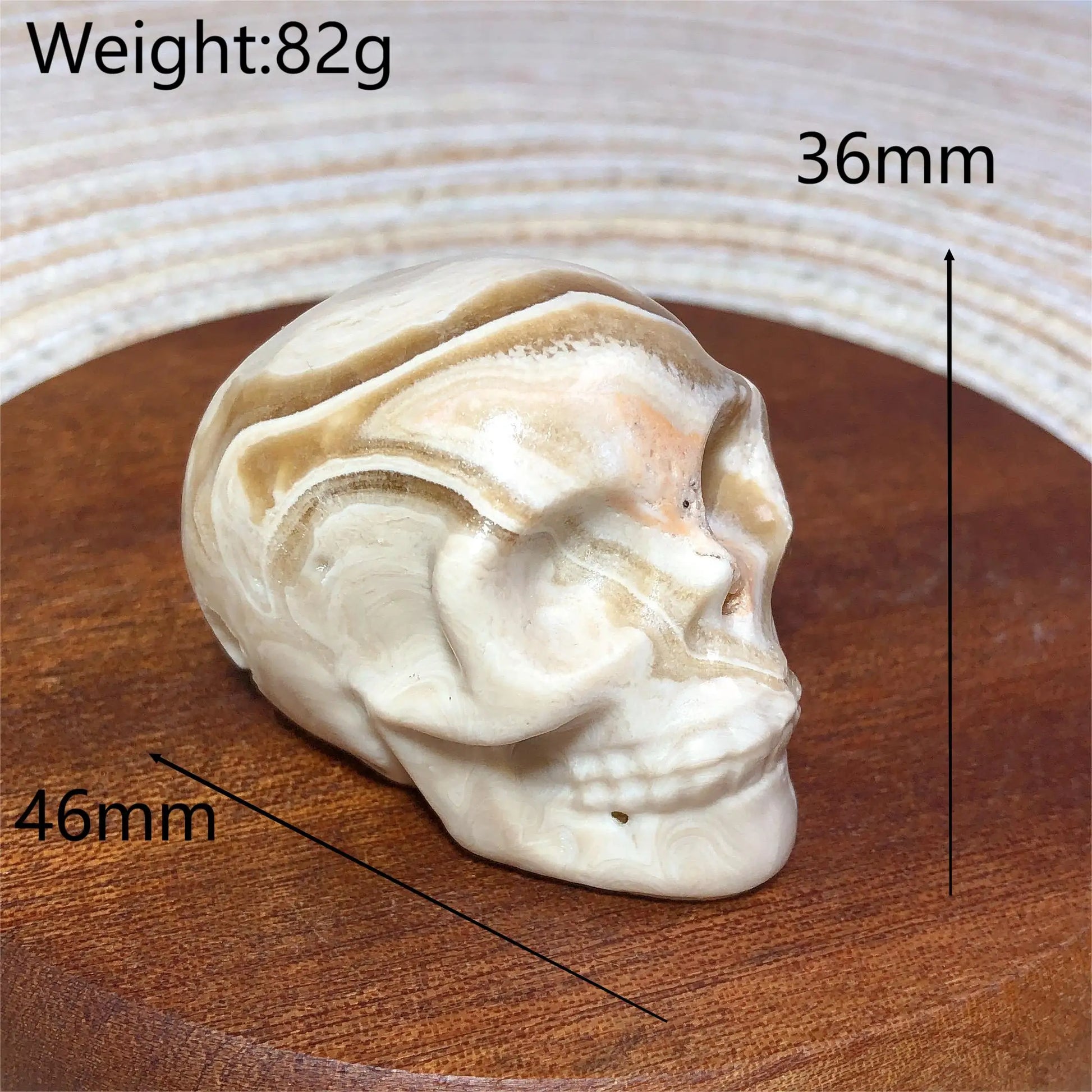 White Chocolate Calcite Skull-ToShay.org