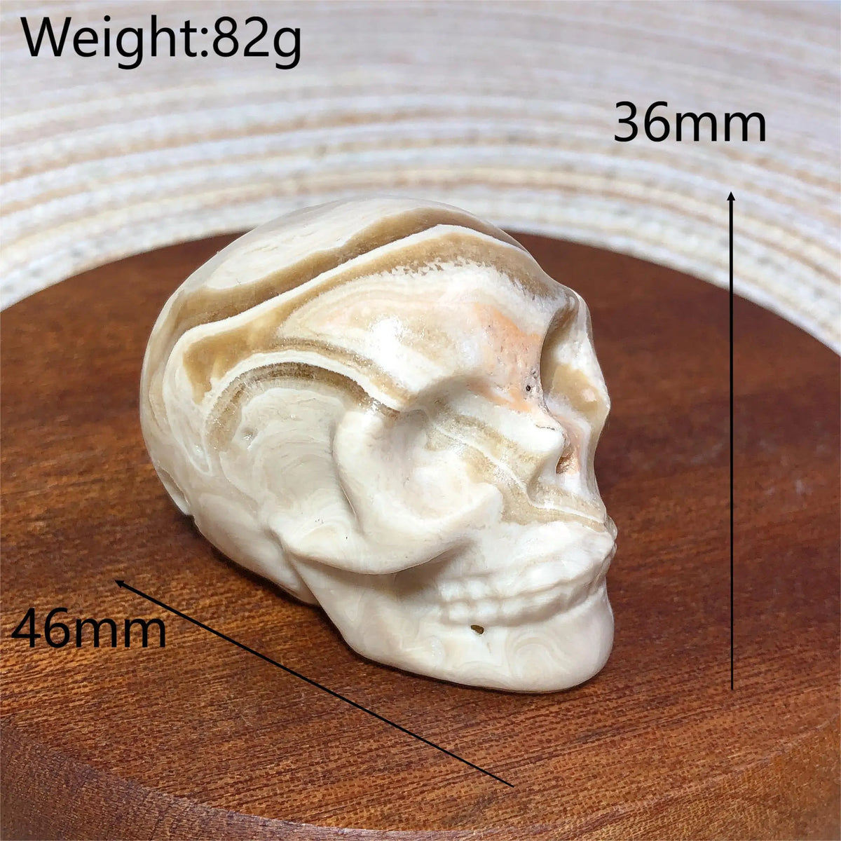 Brown Chocolate Calcite Skull-ToShay.org
