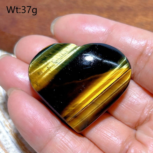 Blue Yellow Tiger Eye Heart-ToShay.org