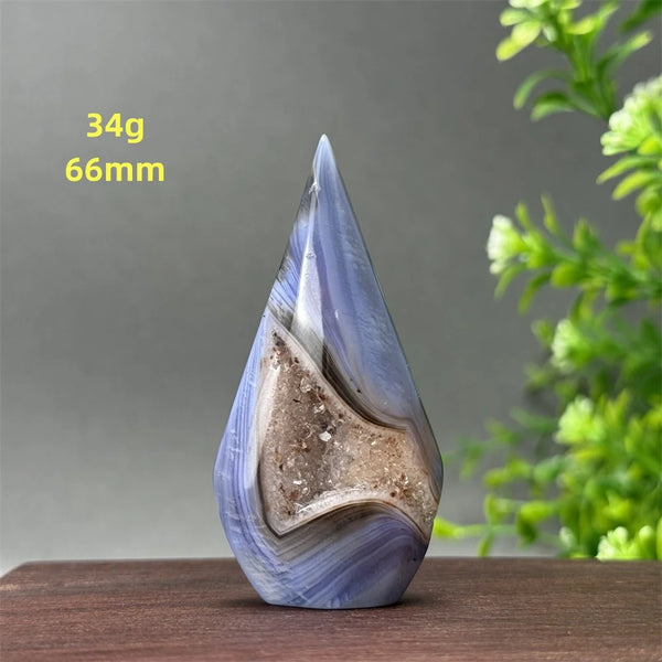 Blue Agate Geode Torch-ToShay.org