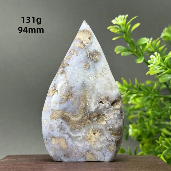 Blue Cherry Blossom Agate Torch-ToShay.org