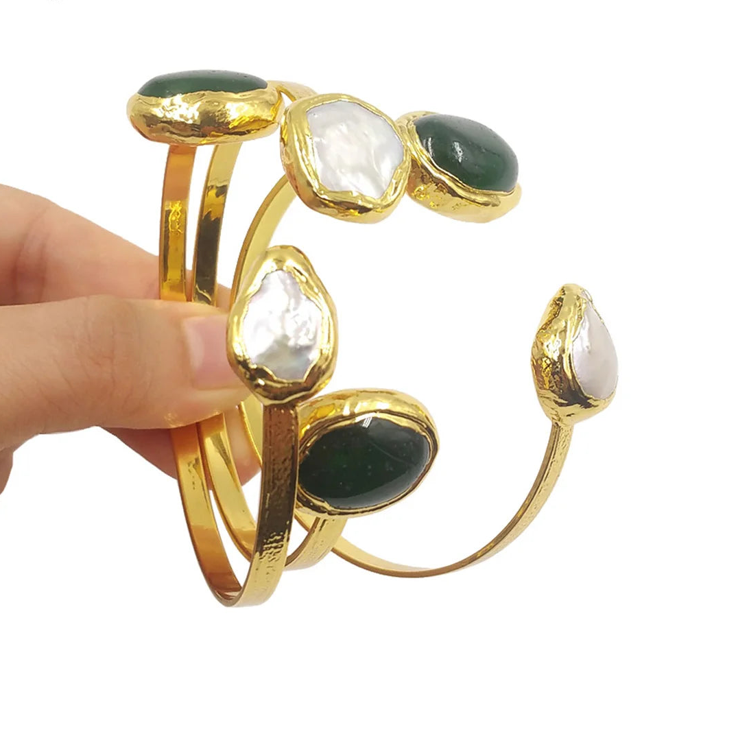 Gold Cuff Bangle-ToShay.org