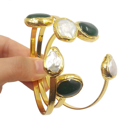 Gold Cuff Bangle-ToShay.org