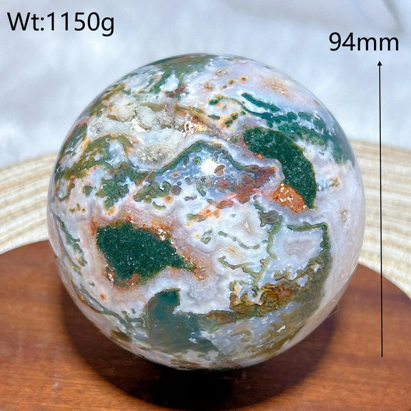 Carnelian Moss Agate Ball-ToShay.org