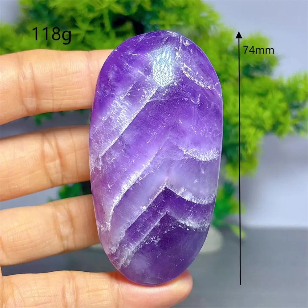 Purple Amethyst Palm Stone-ToShay.org