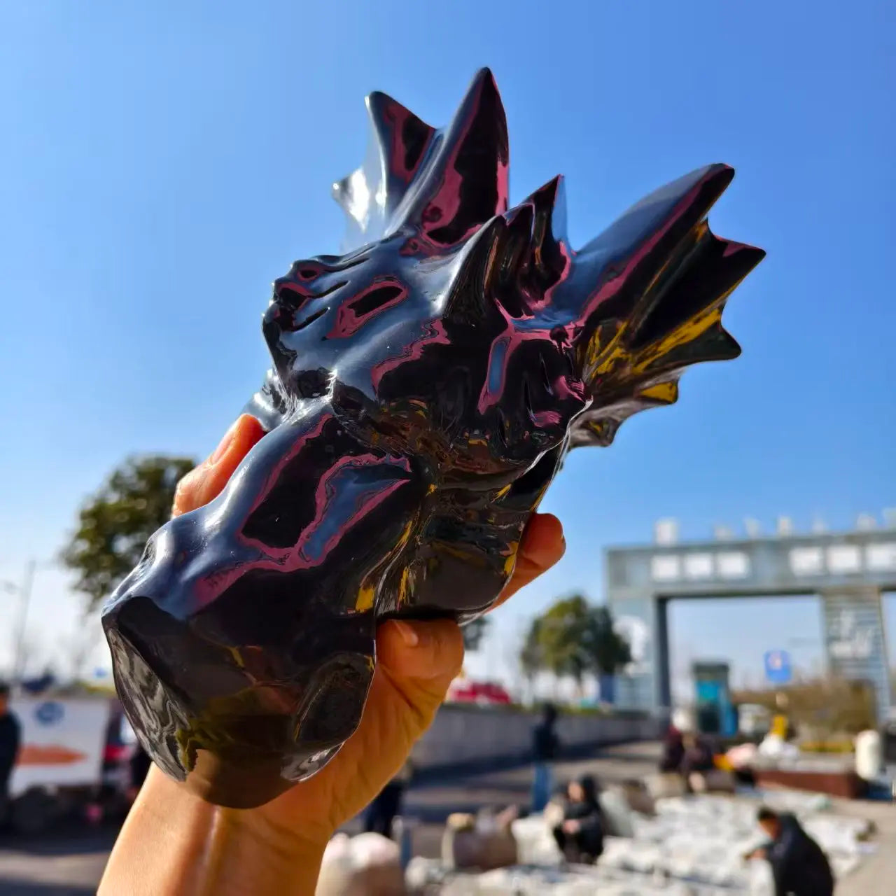 Black Jade Dragon Head-ToShay.org