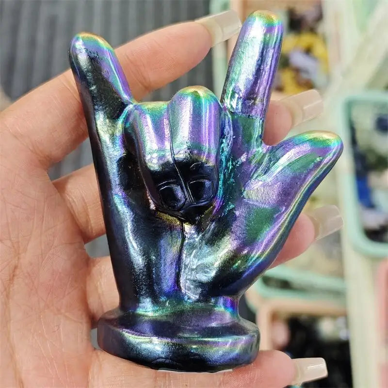 Purple Aura Quartz Hand-ToShay.org