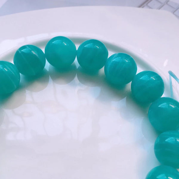Green Amazonite Bead Bracelet-ToShay.org