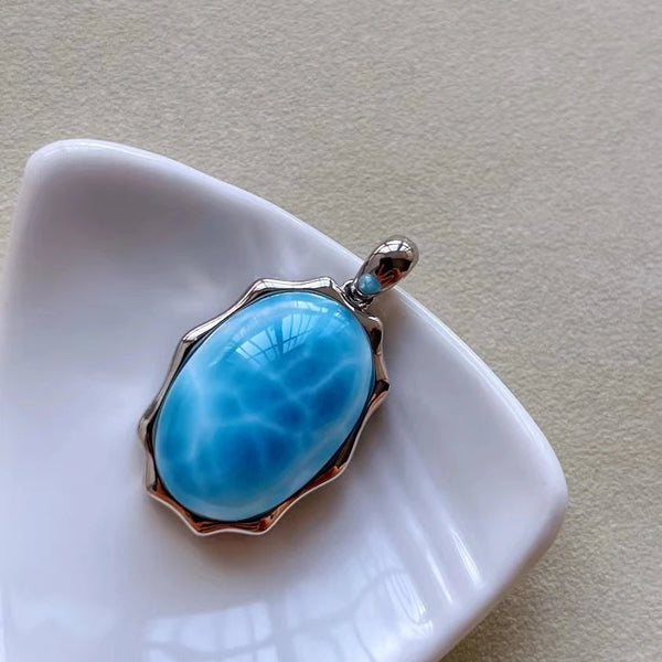 Blue Larimar Pendant-ToShay.org