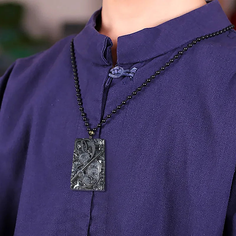 Black Jade Monkey Pendant-ToShay.org