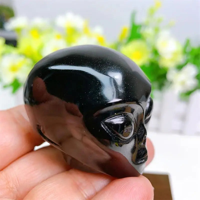 Black Obsidian Alien Skull-ToShay.org