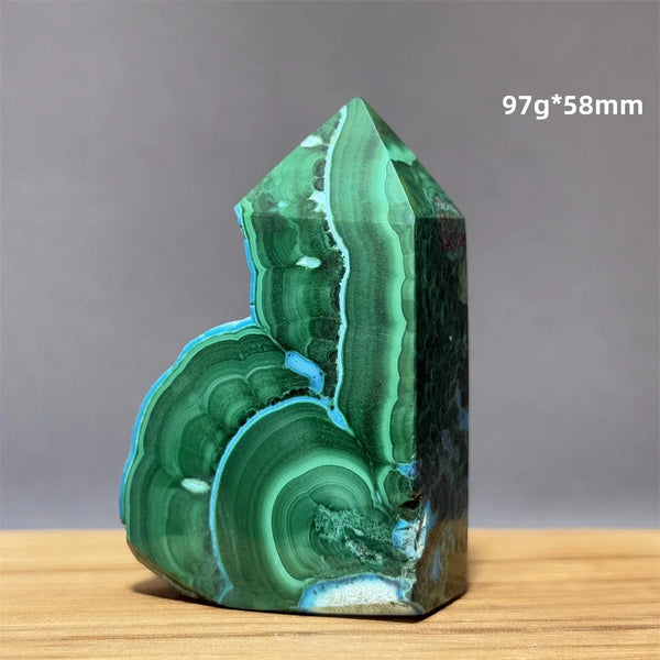 Blue Chrysocolla Malachite Point-ToShay.org