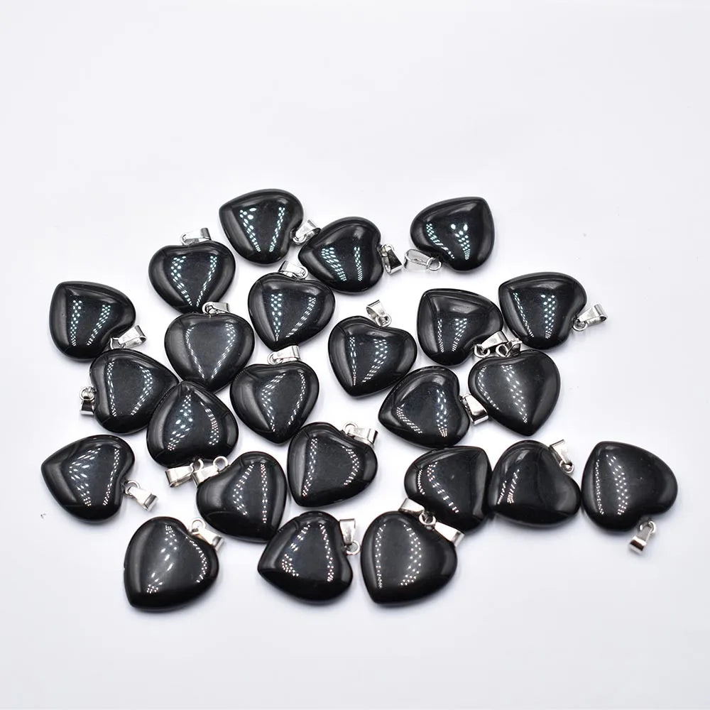 Mixed Crystal Heart Pendants-ToShay.org