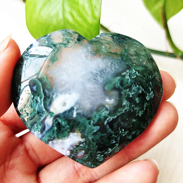 Green Moss Agate Heart-ToShay.org