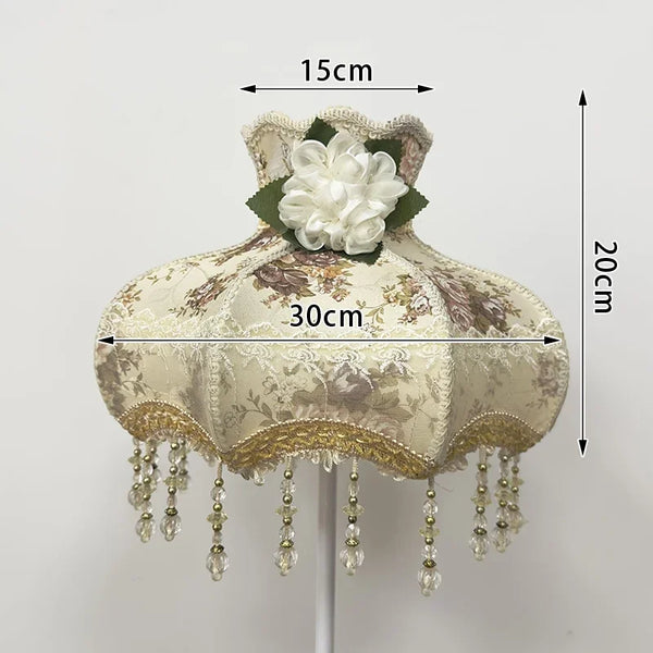 Beaded Lace Flower Lamp Shade-ToShay.org