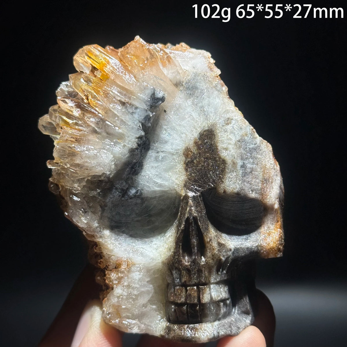 Clear Quartz Cluster Skull-ToShay.org
