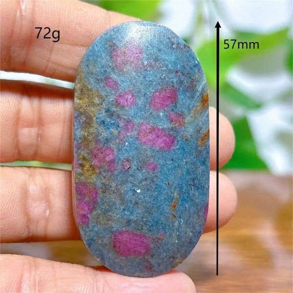 Red Ruby Zoisite Palm Stone-ToShay.org