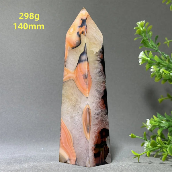 Black Red Striped Agate Obelisk-ToShay.org