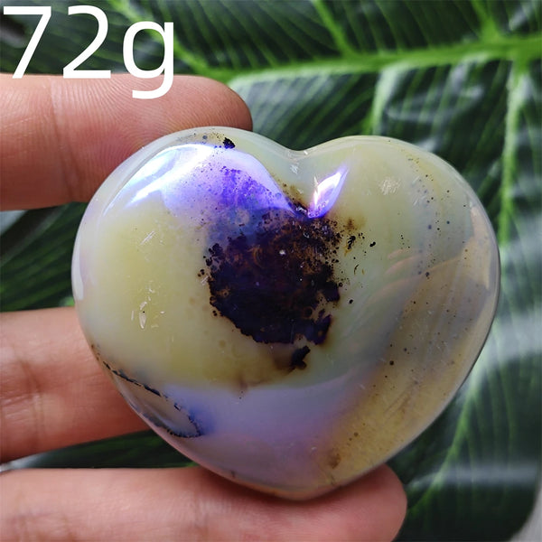 Yellow Tree Agate Heart-ToShay.org