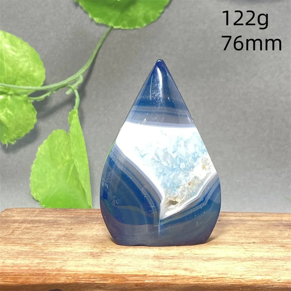 Blue Striped Agate Torch-ToShay.org