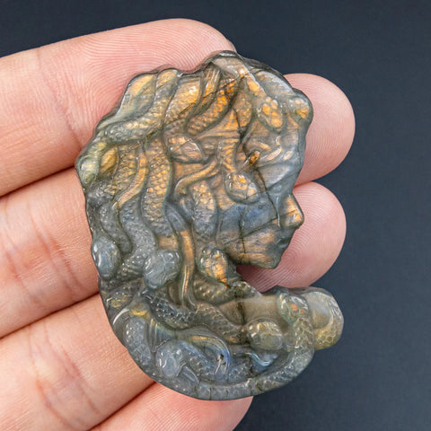 Blue Flash Labradorite Medusa-ToShay.org