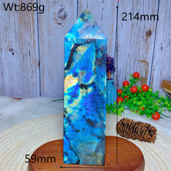 Blue Gold Flash Labradorite Tower-ToShay.org