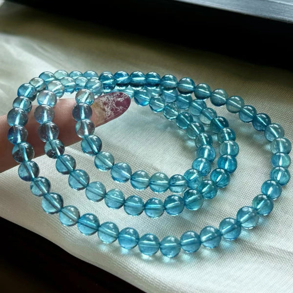 Blue Aquamarine Wrap Bracelet-ToShay.org