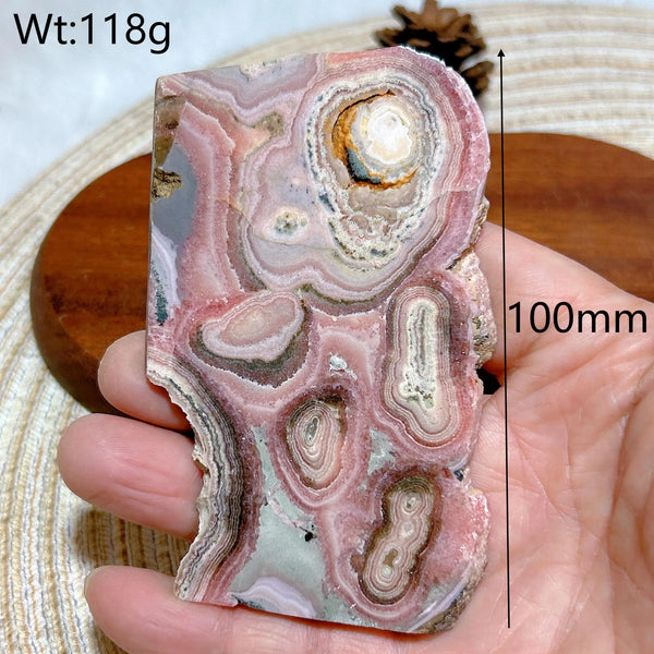 Pink Rhodochrosite Slices-ToShay.org