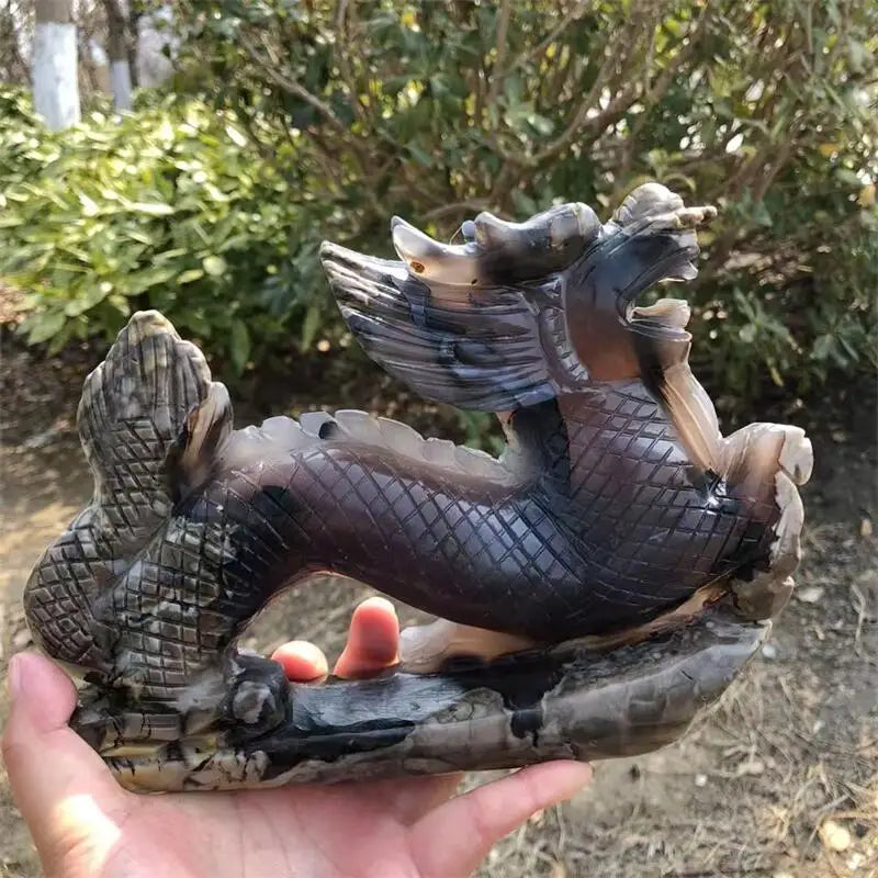 Grey Agate Dragon-ToShay.org