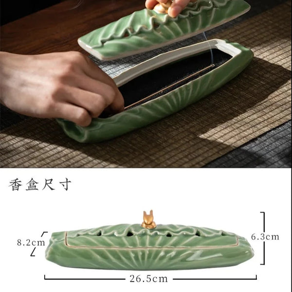 Lotus Leaf Incense Burner-ToShay.org