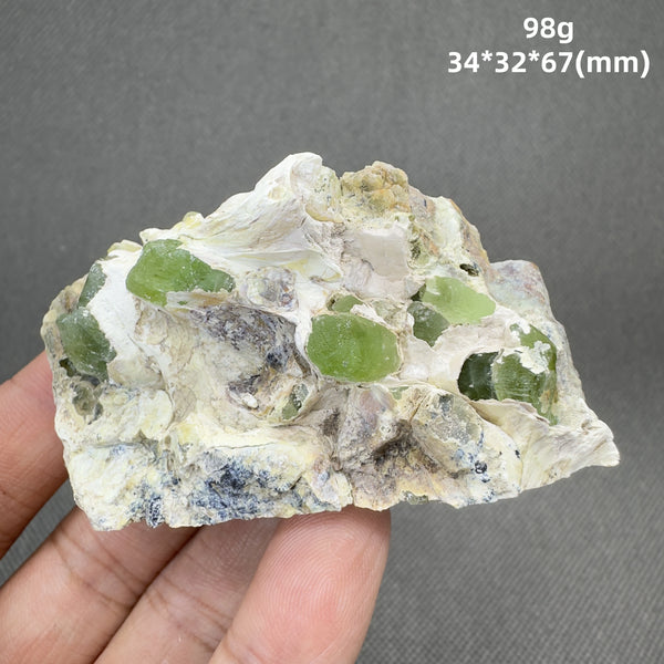 Green Peridot Olivine Crystal-ToShay.org