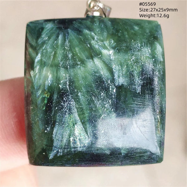Green Seraphinite Pendant-ToShay.org