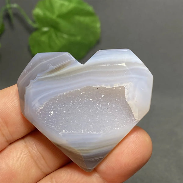 Blue Striped Agate Heart-ToShay.org