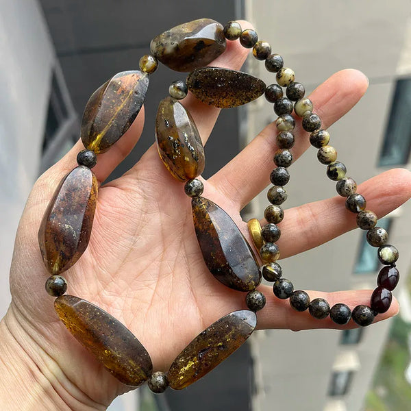 Yellow Amber Necklace-ToShay.org