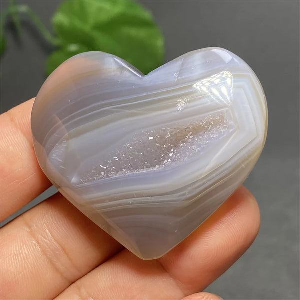 Blue Striped Agate Heart-ToShay.org