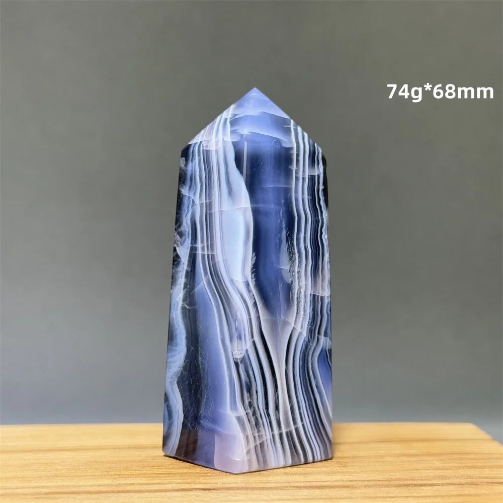Blue Striped Agate Tower-ToShay.org