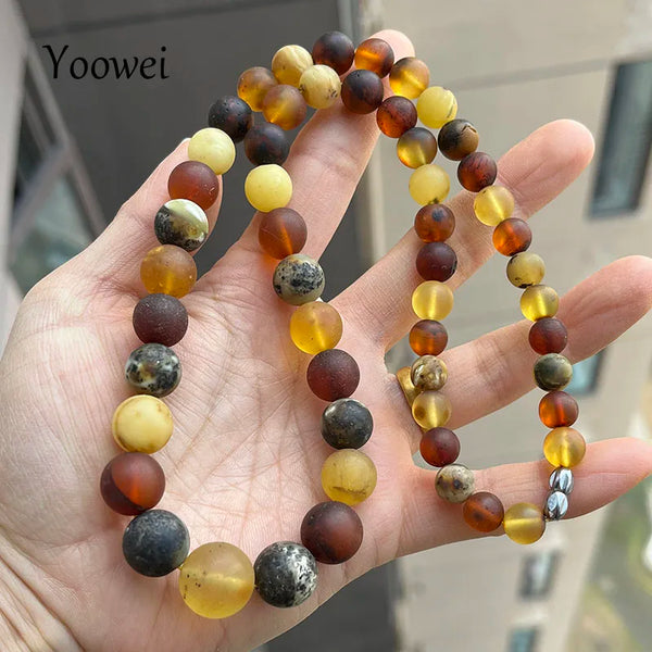 Yellow Amber Necklace-ToShay.org