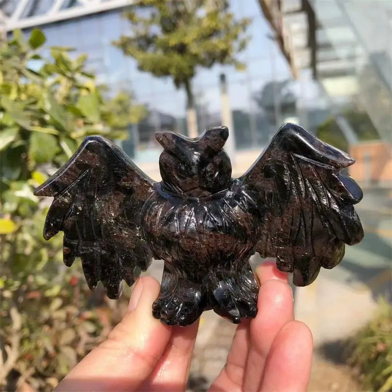 Red Garnet Stone Owl-ToShay.org