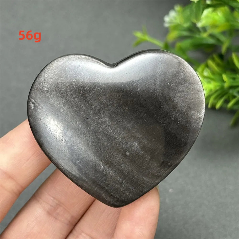 Silver Obsidian Quartz Heart-ToShay.org